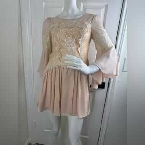 Me Elegant Lace Bell Sleeve Dress.  #180